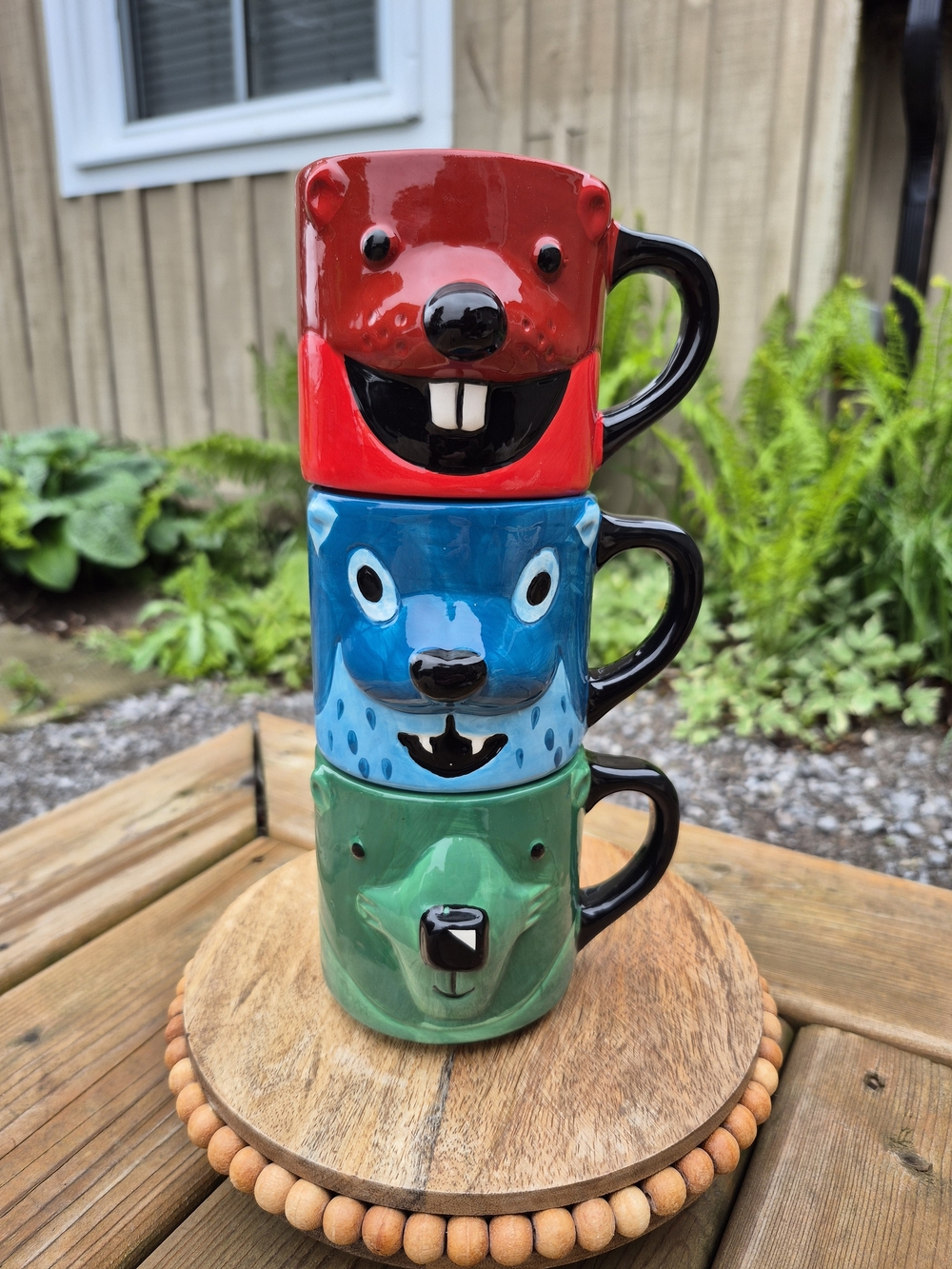 Canada 150 Animal Face Children's Mugs - Beaver Bear Fox Excellent Condition